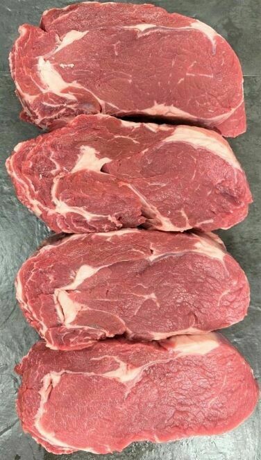 Rib-eye steaks