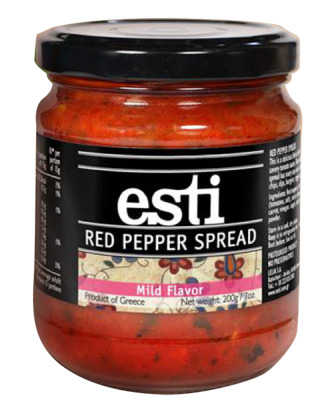Švelnaus skonio skrudintų raudonųjų paprikų užtepėlė ,,ESTI''
