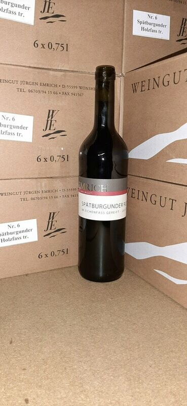 2022 er Spätburgunder Rotwein, trocken im Eichenfass gereift 2022 er Spätburgunder Rotwein, trocken im Eichenfass gereift