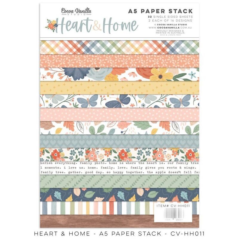 Cocoa Vanilla Studio Heart &amp; Home A5 Paper Stack