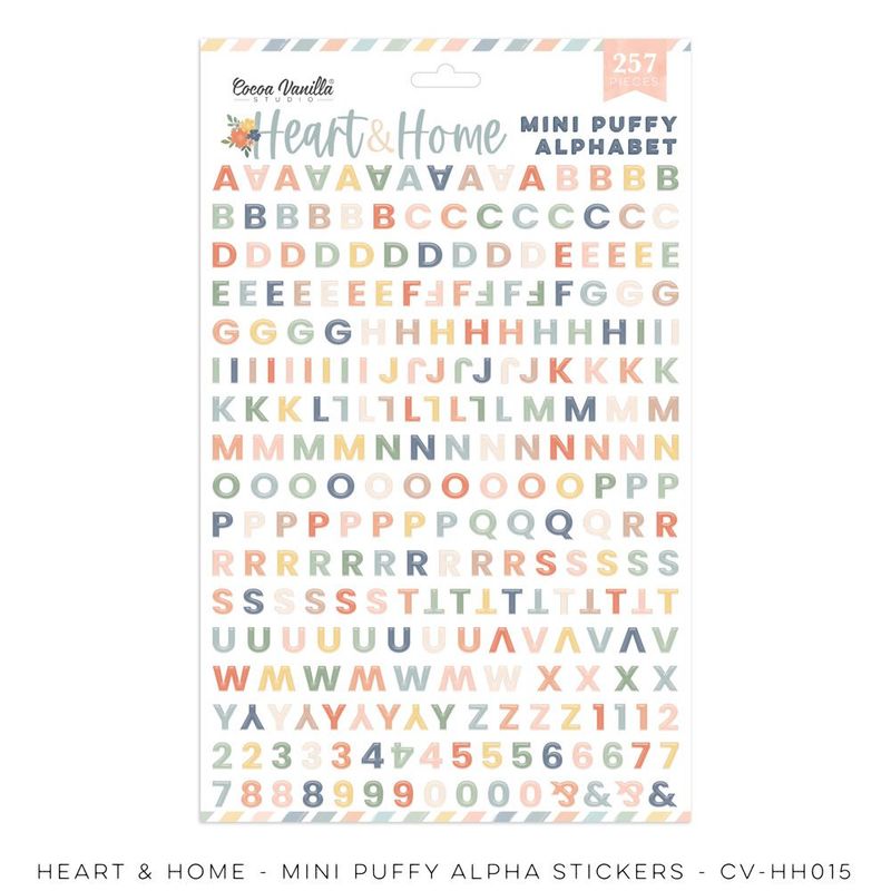 Cocoa Vanilla Studio Heart &amp; Home Puffy Stickers (Choice of 2)