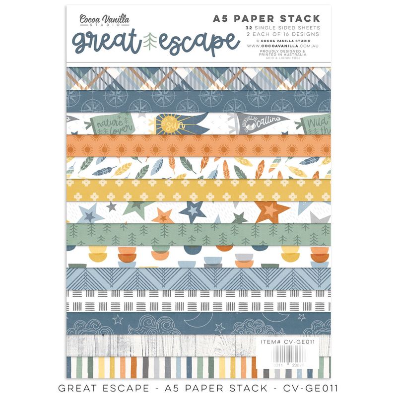 Cocoa Vanilla Studio Great Escape A5 Paper Stack