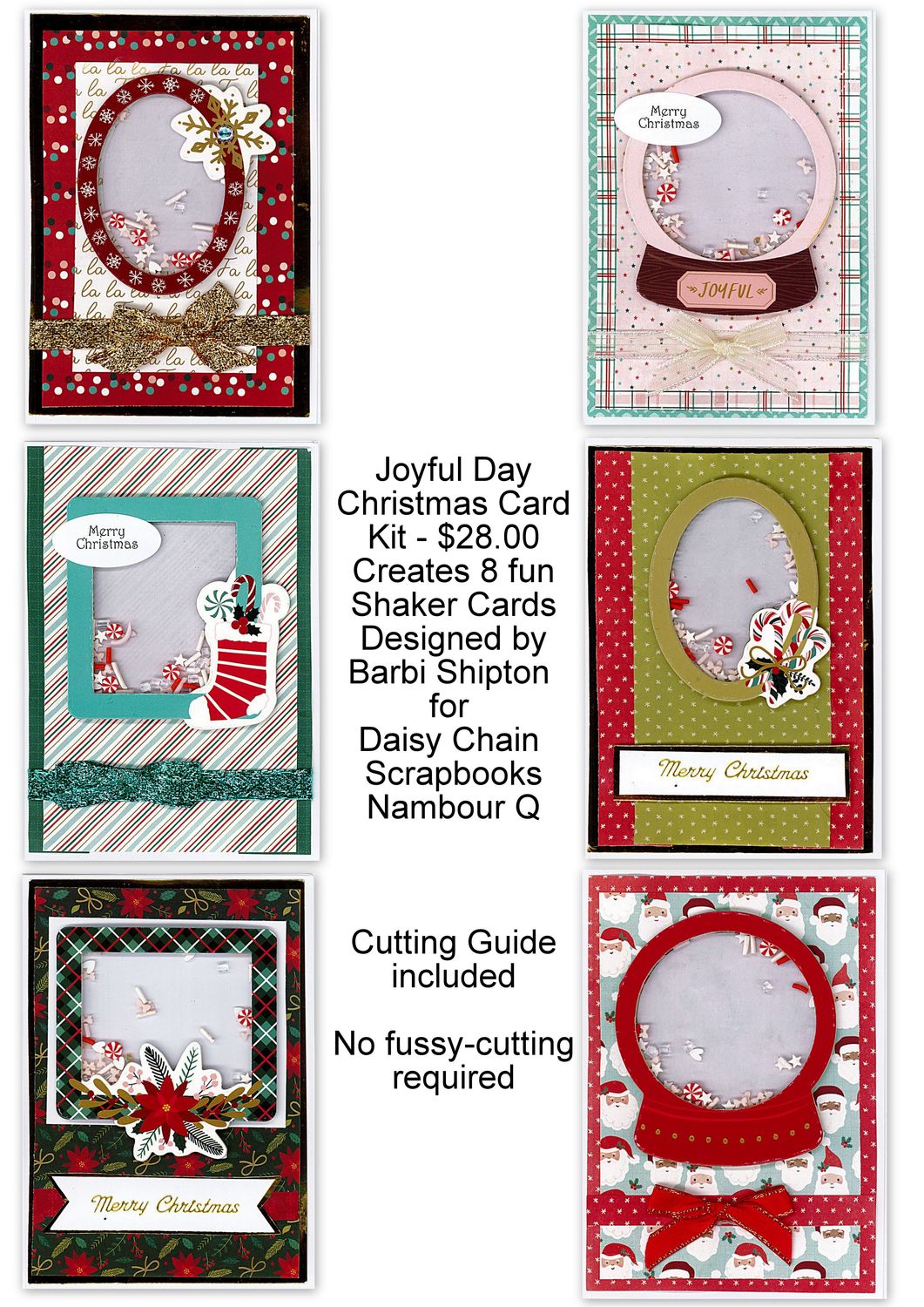 Joyful Day Shaker Card Christmas Cardmaking Kit