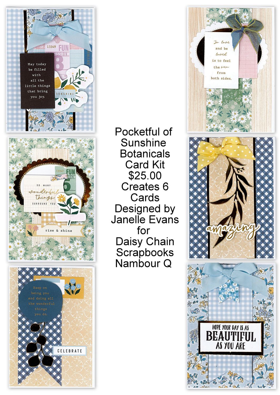 Pocket full of Sunshine Botanicals Cardmaking kit