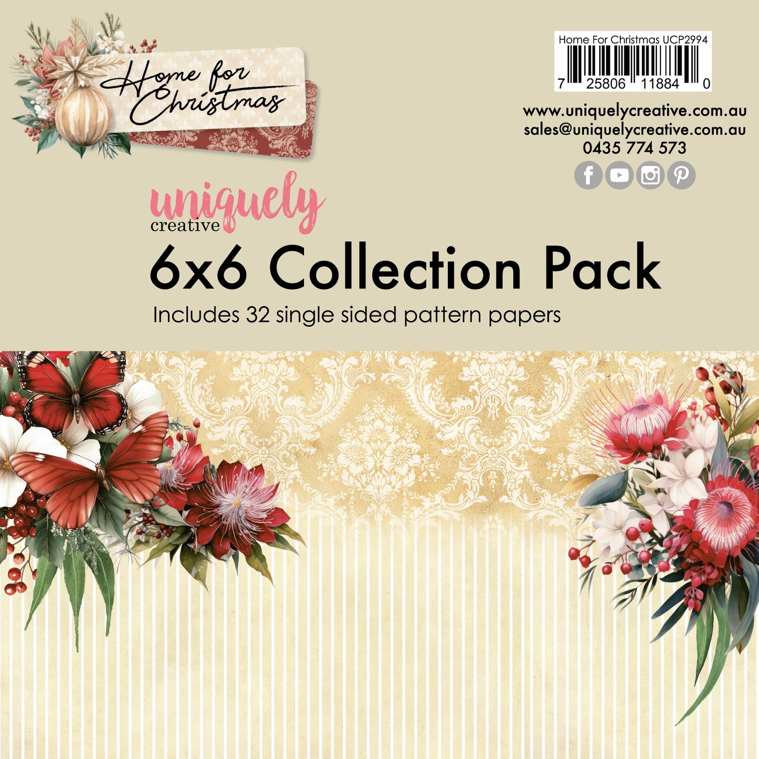 Uniquely Creative Home for Christmas 6&quot;x6&quot; Paper Pack