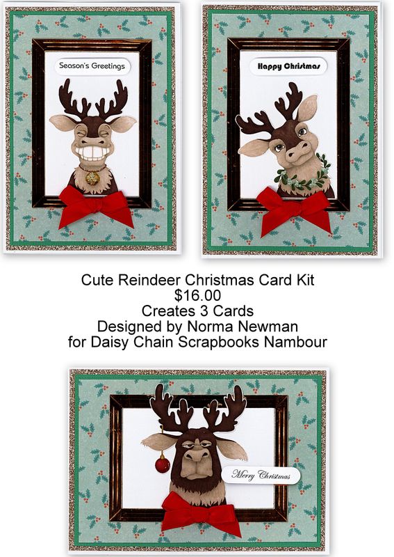 Cute Reindeer Christmas Card kit