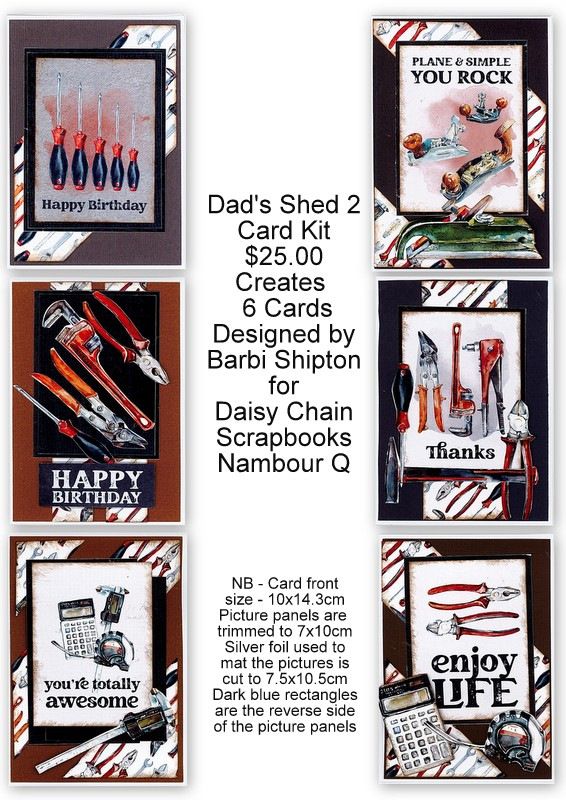 Dad&#39;s Shed 2 Card kit