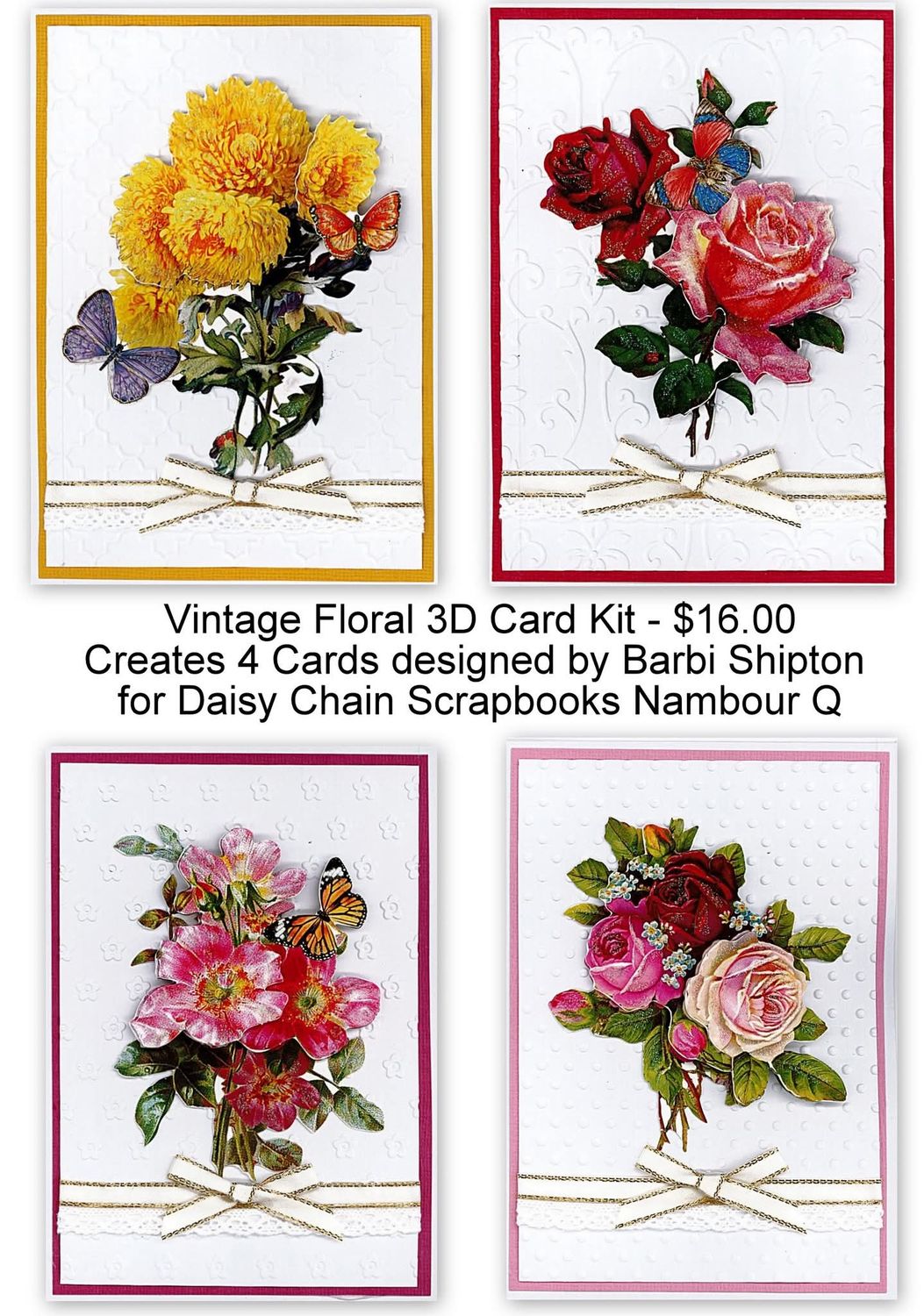 Vintage Floral 3D Card Kit