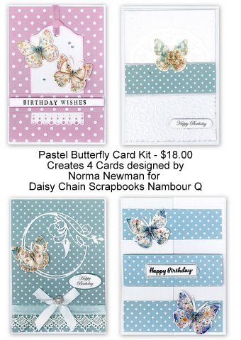 Pastel Butterfly Card kit