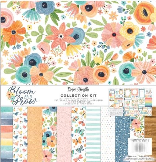 Cocoa Vanilla Studio Bloom &amp; Grow 12"x12" Collection Pack