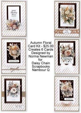 Autumn Floral Card Kit