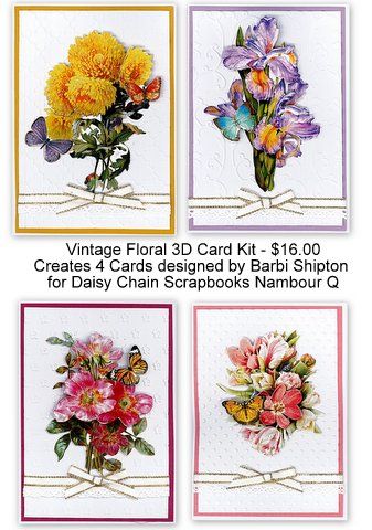 Vintage Floral 3D Card kit