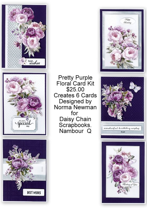 Pretty Purple Floral Cardmaking kit