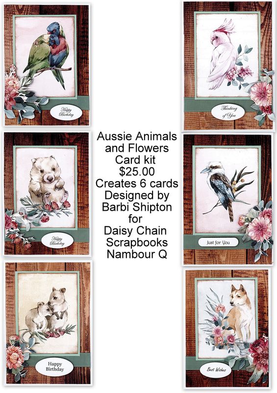 Aussie Animals and Flowers Cardmaking kit