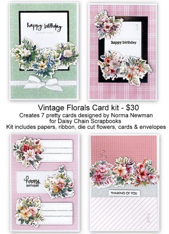 Vintage Floral Card Kit