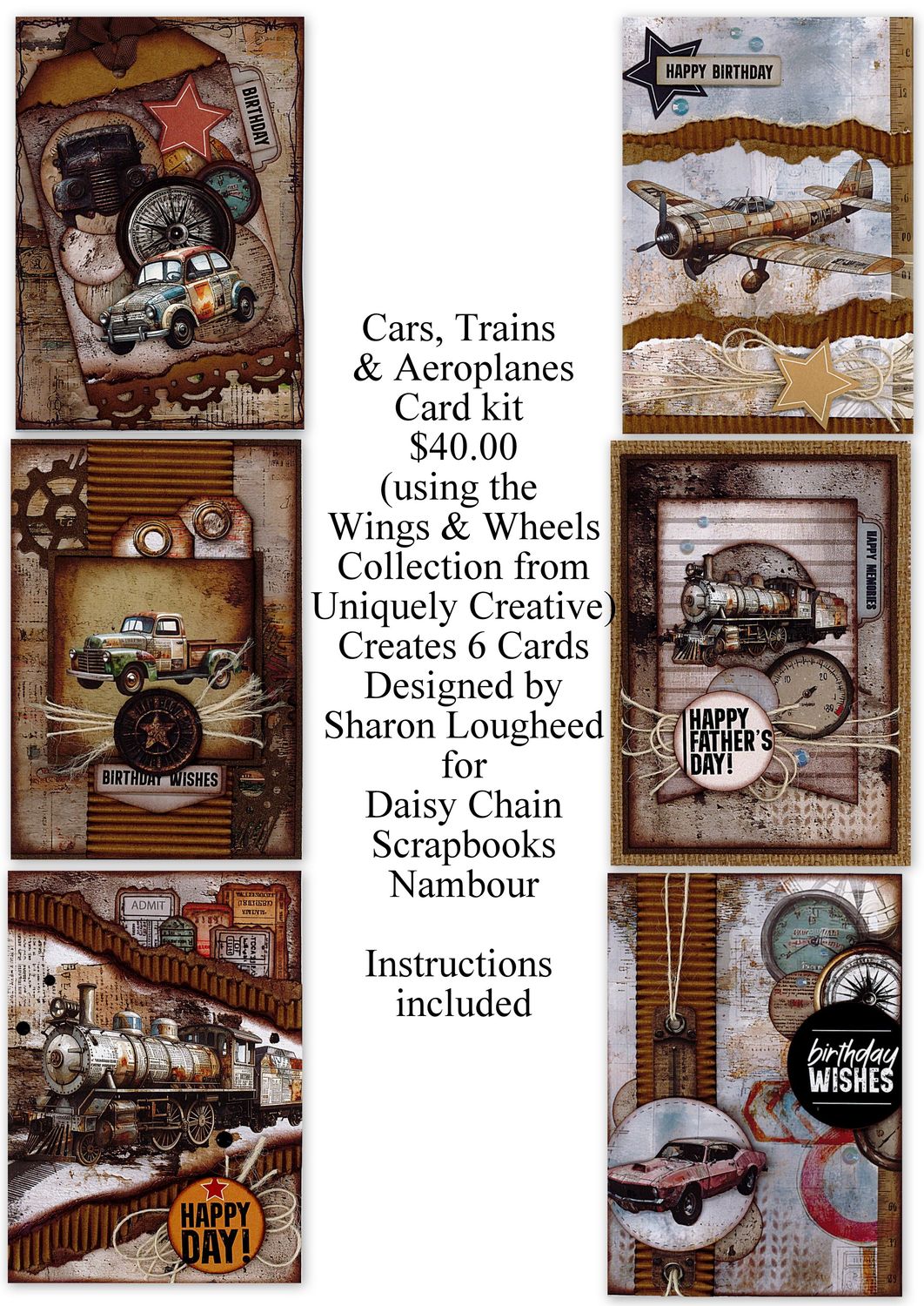 Cars, Trains &amp; Aeroplanes Cardmaking Kit