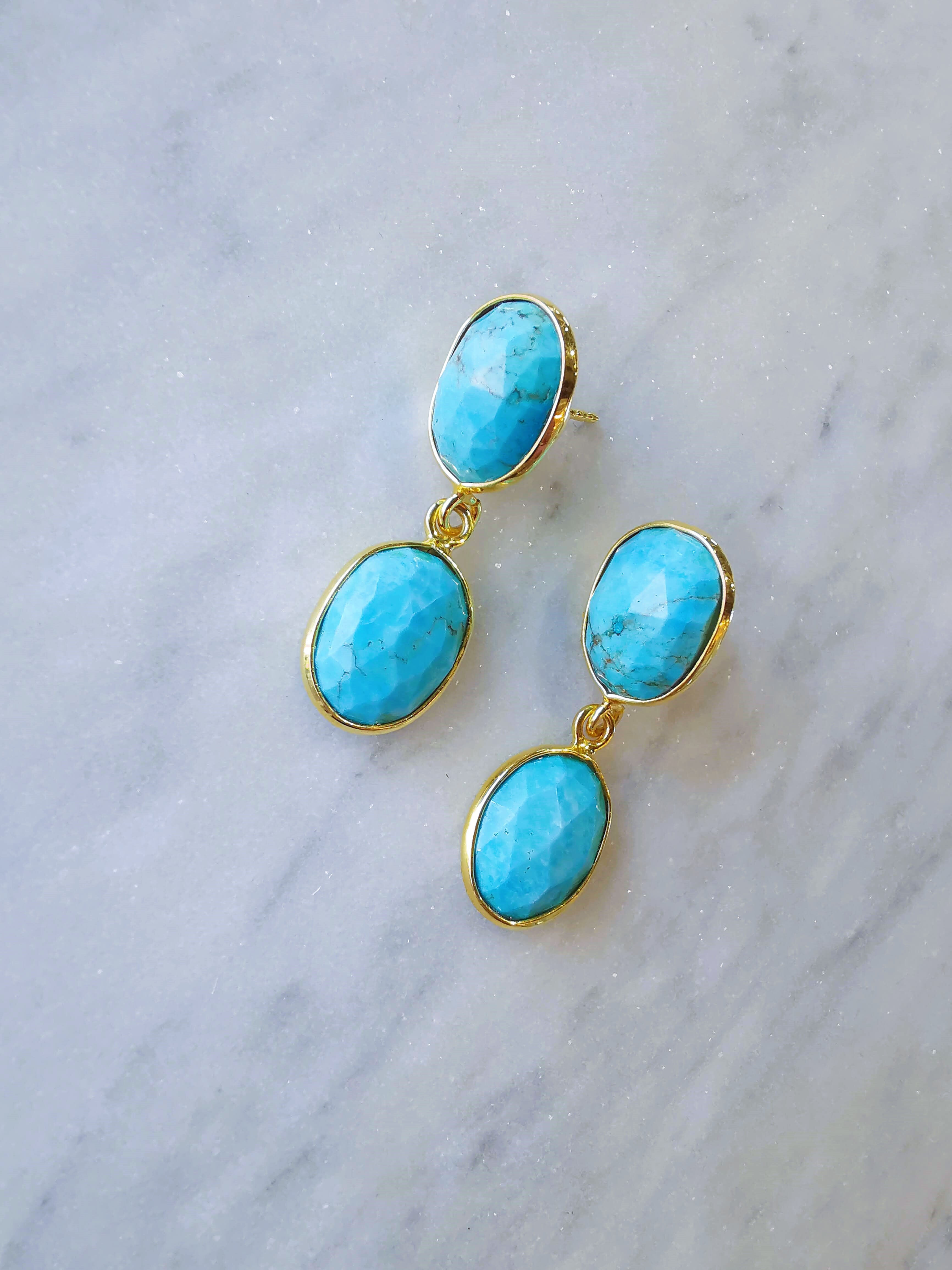 Lola Dual Turquoise Earrings Lola Dual Turquoise Earrings