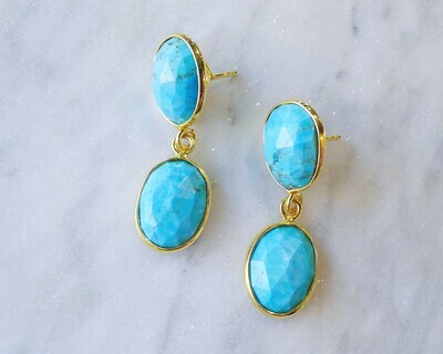 Lola Dual Turquoise Earrings DJG28