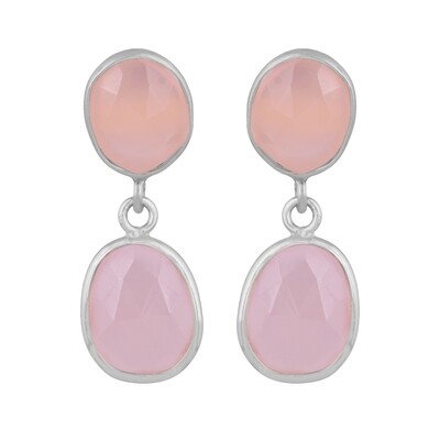 Lola Dual Rose Quartz Earrings DJS37