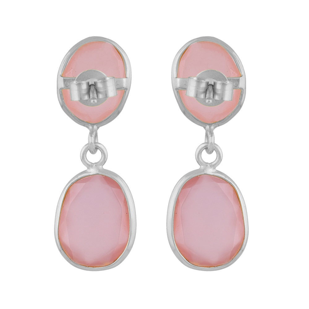 Lola Dual Rose Quartz Earrings Lola Dual Rose Quartz Earrings