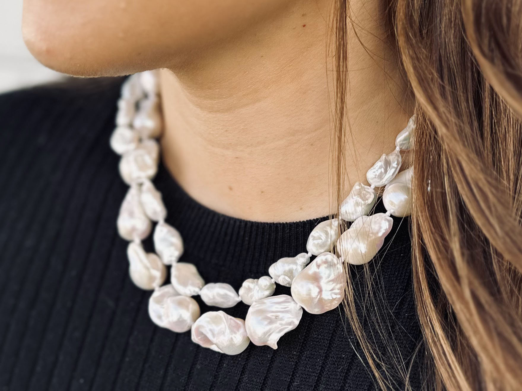 Statement Baroque Pearl Necklace