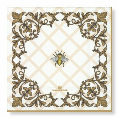 ORNAMENTAL BEE NAPKINS – LUNCHEON ATMR2