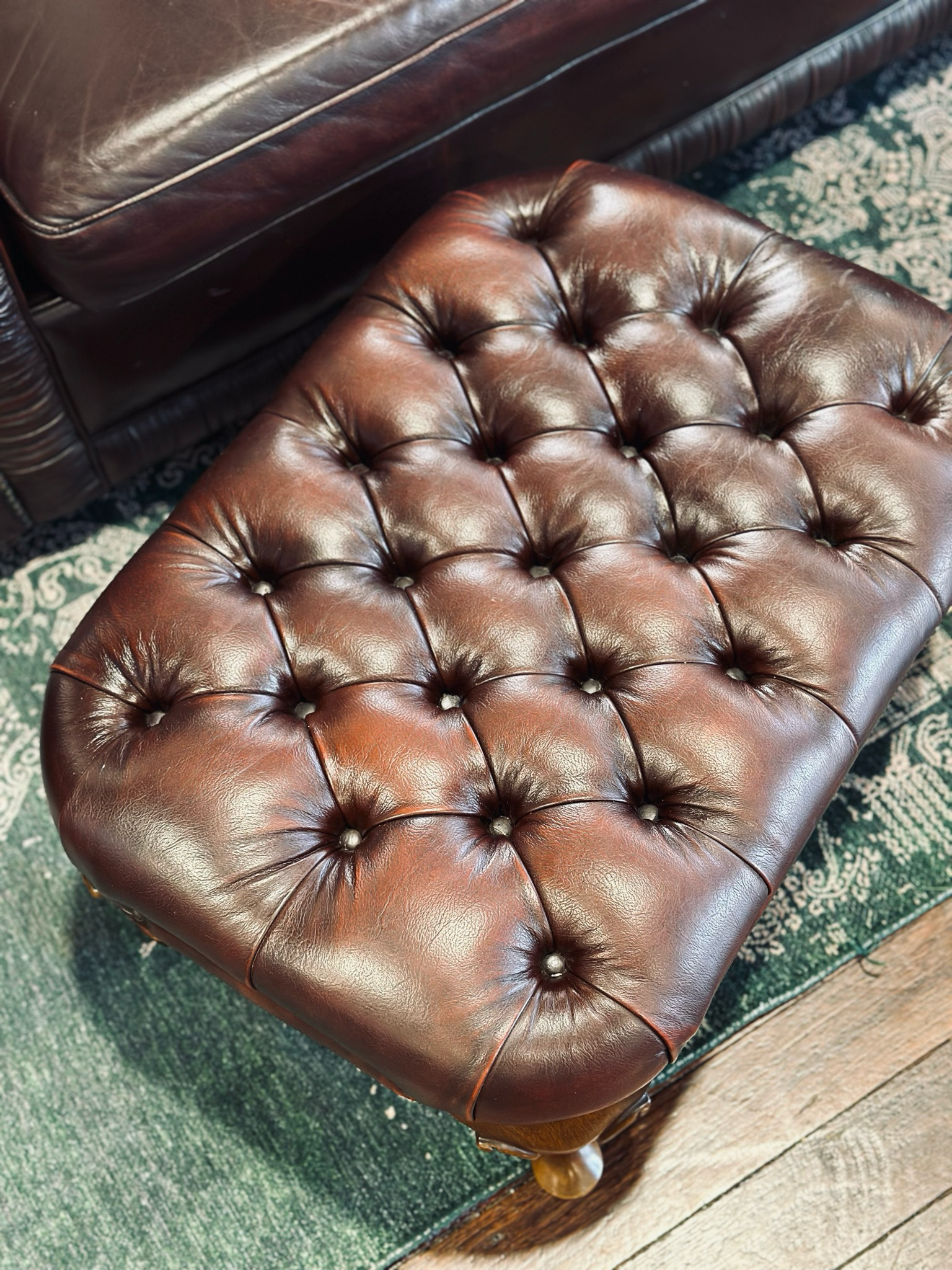 Moran Leather Ottoman