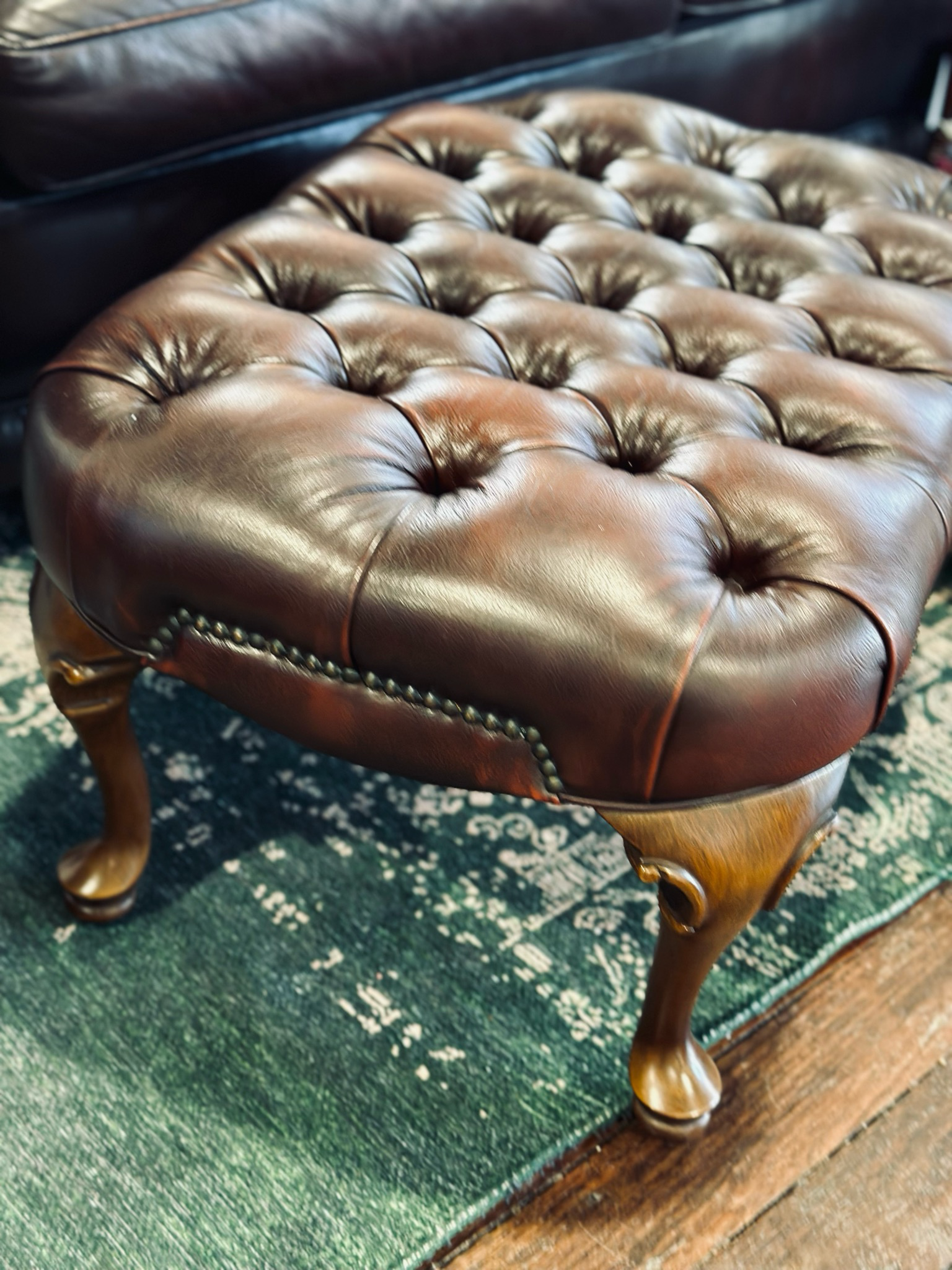 Moran Leather Ottoman