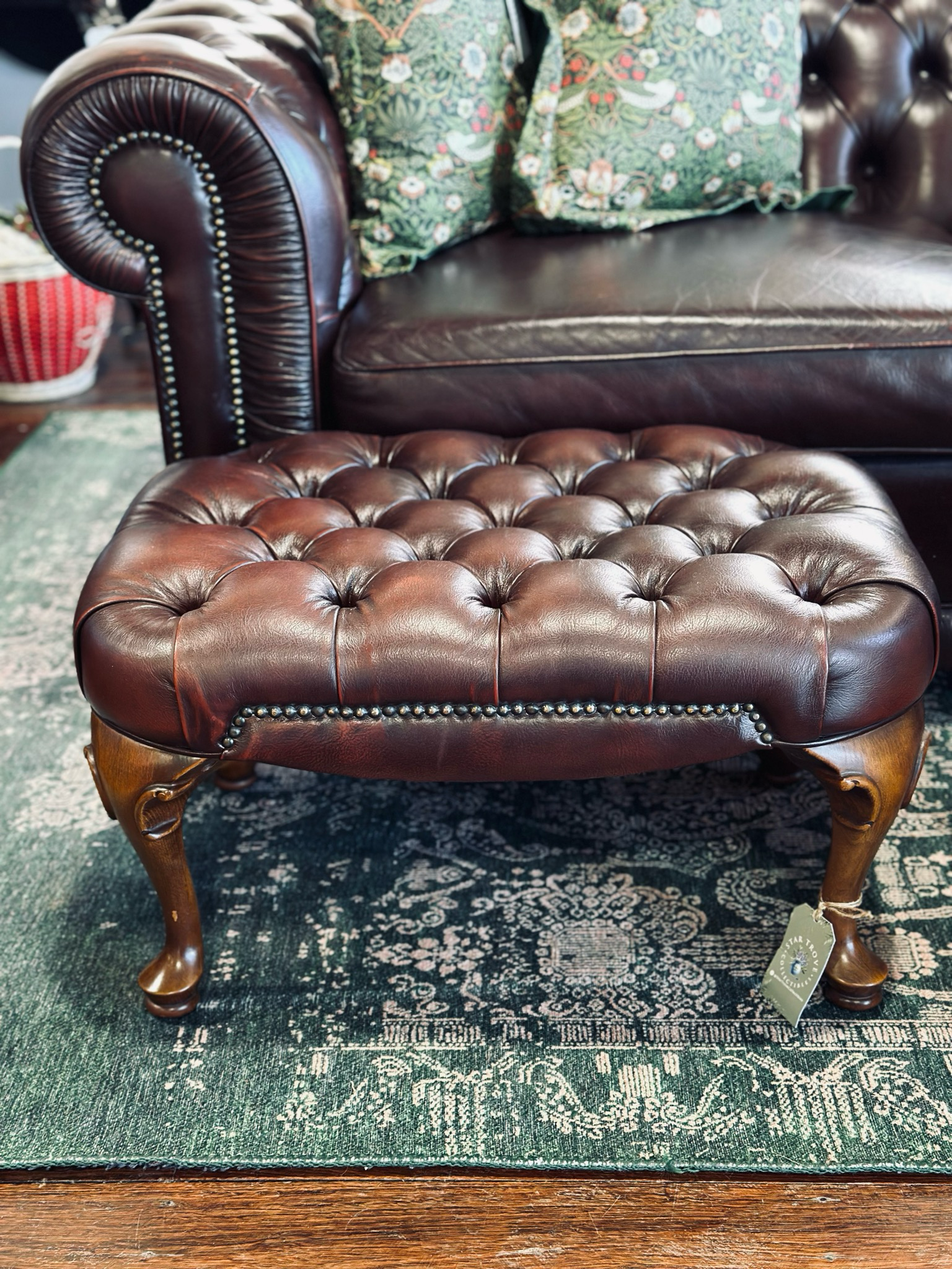 Moran Leather Ottoman