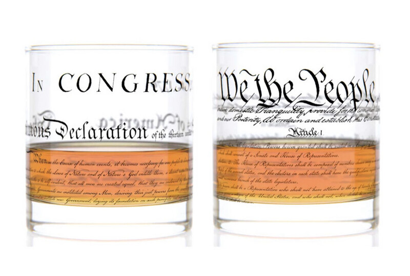 Constitution & Declaration Rocks Glass Pair