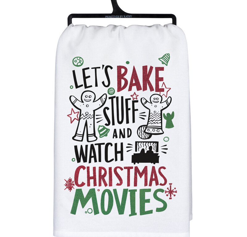 Christmas Movies Dish Towel