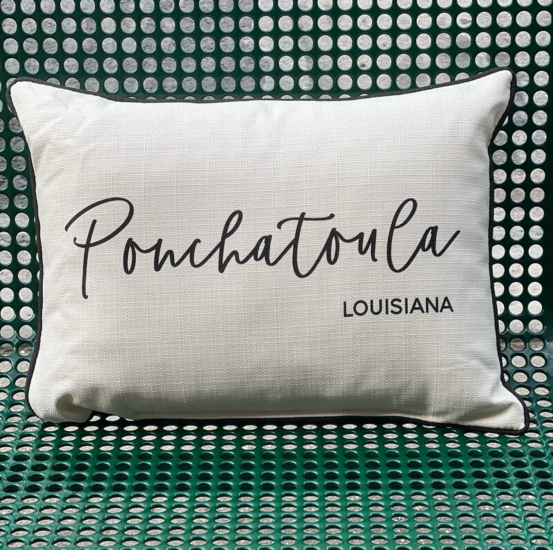 Script Ponchatoula Pillow