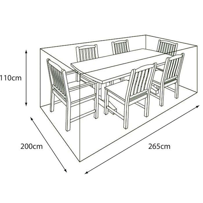 6 Seat Rectangular Cover