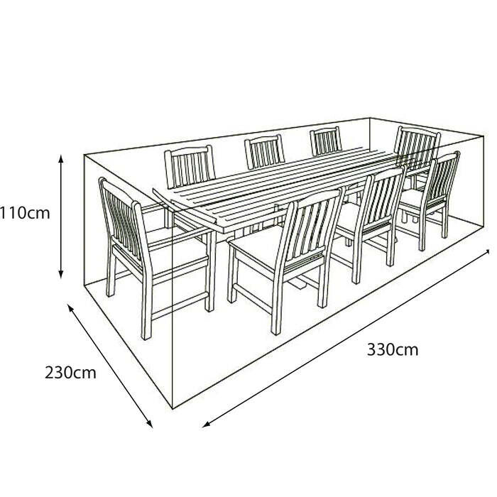 8 Seat Rectangular Cover