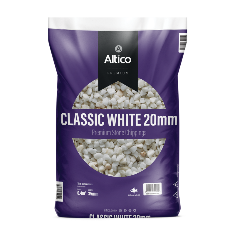 20mm Classic White Chippings