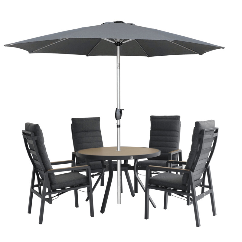 Panama Reclining 4 Seat Dining Set Panama Reclining 4 Seat Dining Set