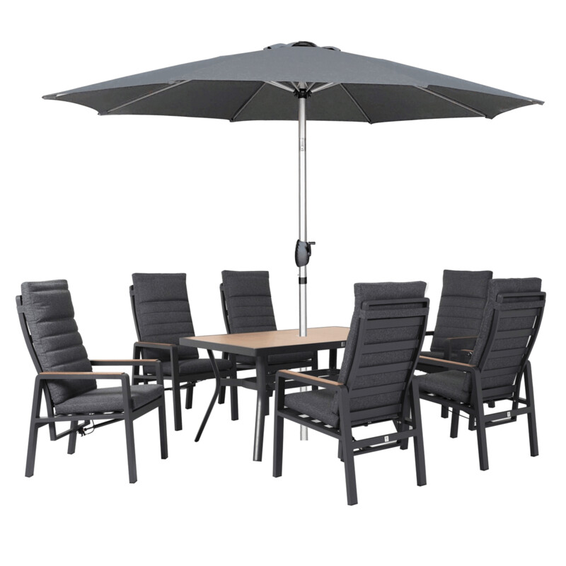 Panama Reclining 6 Seat Rectangular Dining Set Panama Reclining 6 Seat Rectangular Dining Set