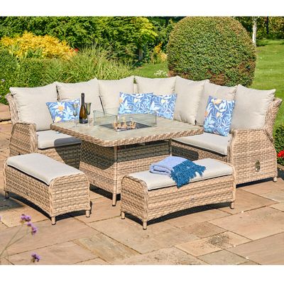 Florence Compact Corner Modular Firepit Set Florence Compact Corner Modular Firepit Set