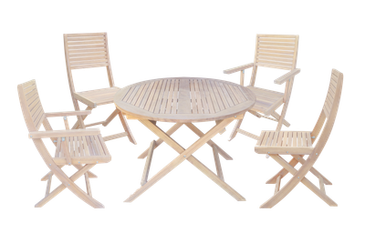 Bermuda Acacia Folding Hardwood Set