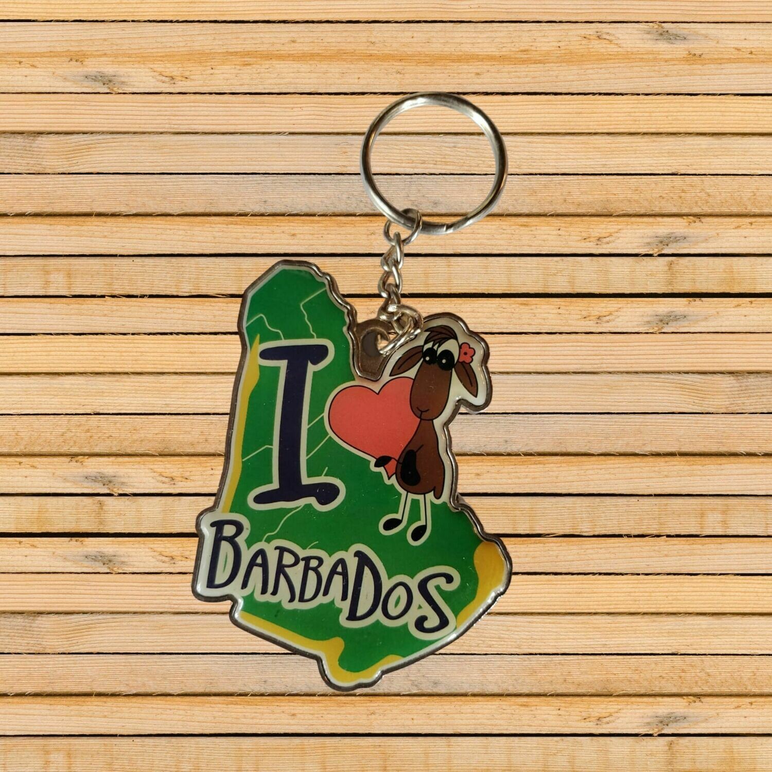I HEART BARBADOS KEYRING