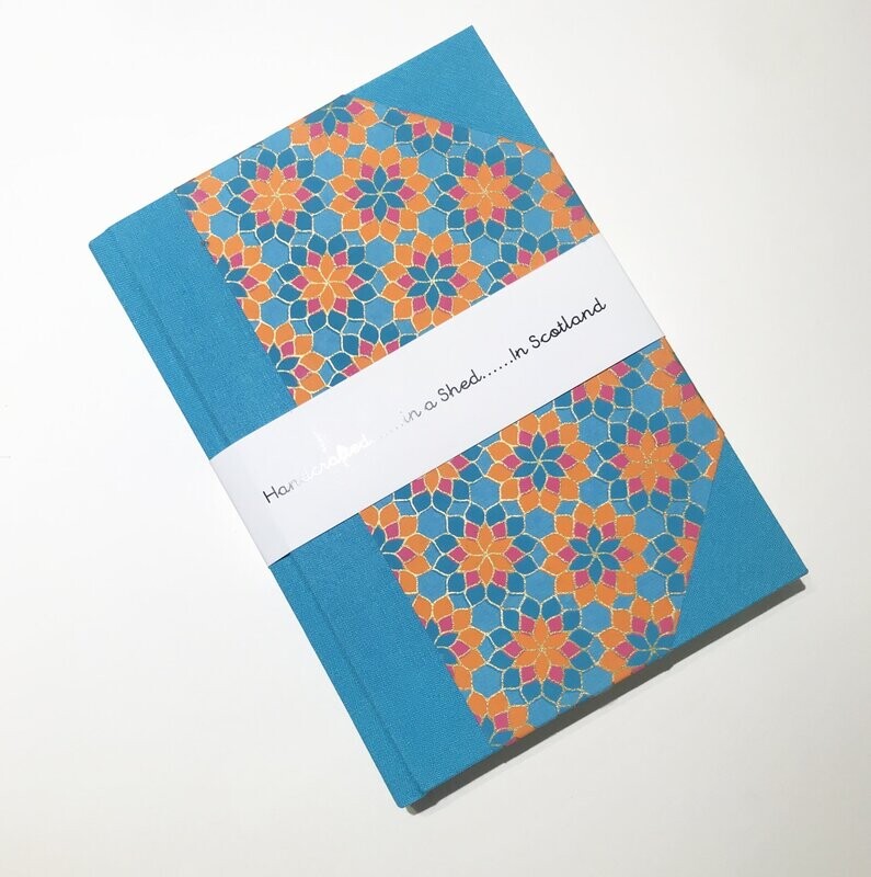 Orange & teal geometric by Stuart McLaughlan
