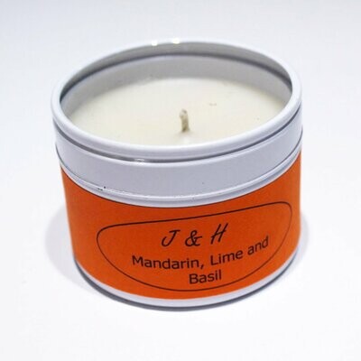 Mandarin, Lime and Basil Candle by J&H