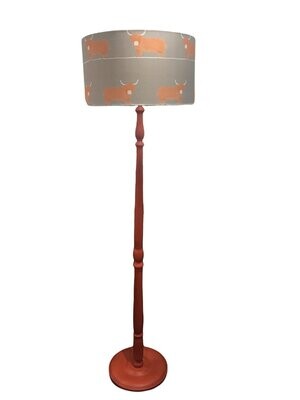 Highland Coo standard lamp by Angela Thomson