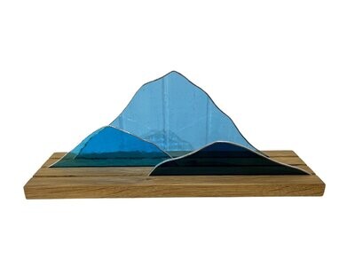 3D Mountains - Blue by Carol Russell