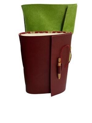 A6 Burgundy leather journal by Carol Russell