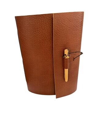 A6 Tan leather journal by Carol Russell