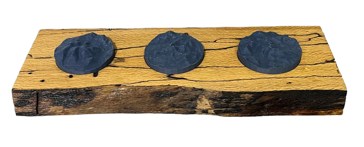 Three Peaks on spalted beech by Matthew Radbourne