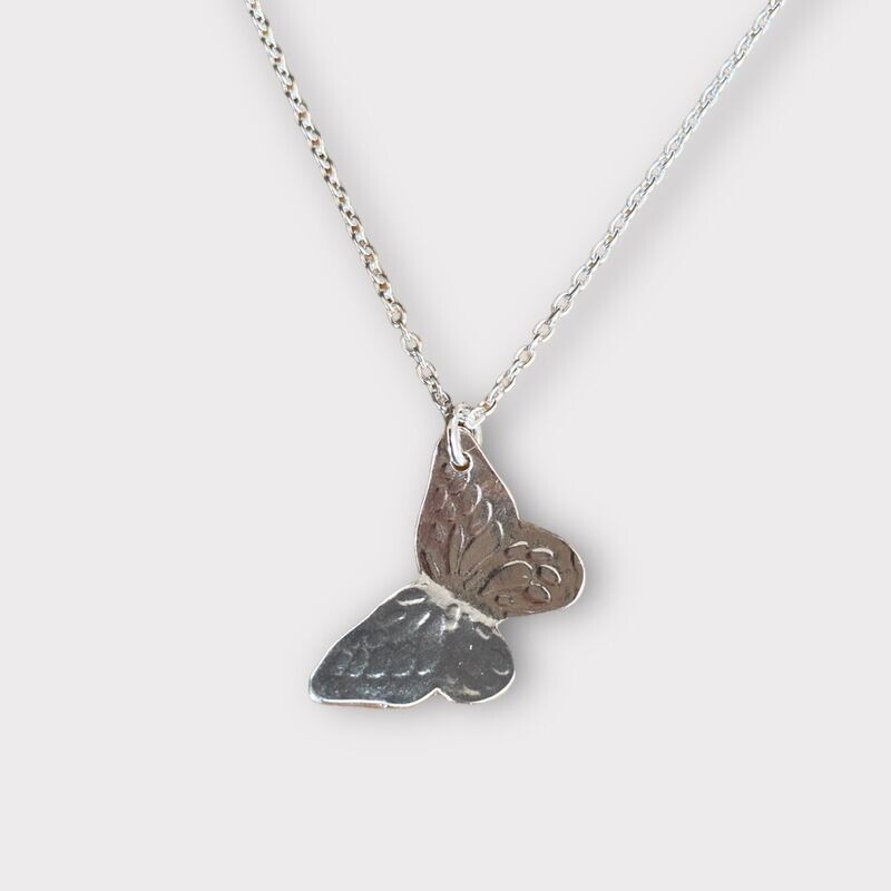 Textured butterfly necklace by Margaret Rae
