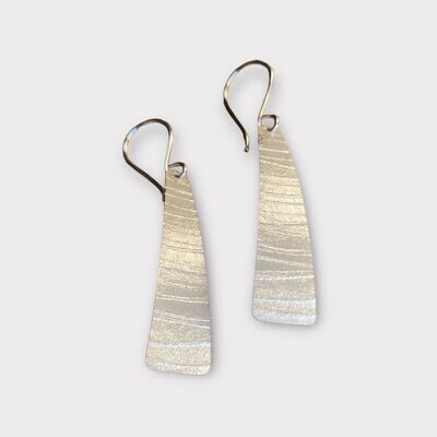 Textured long slim earrings by Margaret Rae
