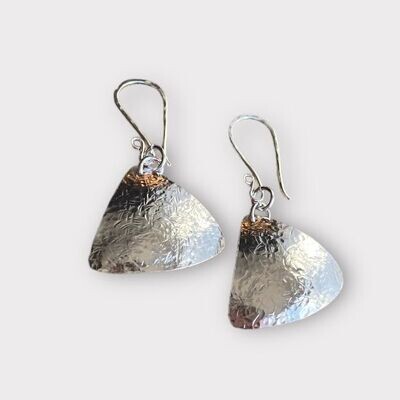 Domed triangle earrings by Margaret Rae